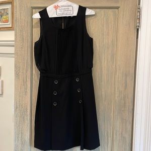Loft Black Size 4 Dress with Sailor-Style Buttons